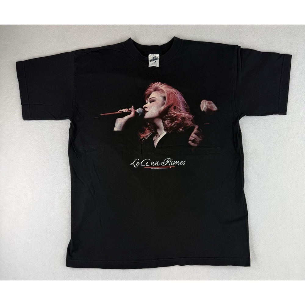 VTG Lee Ann Rimes T-Shirt Large Country Pop Singer Graphic Tee Cronies USA 1997